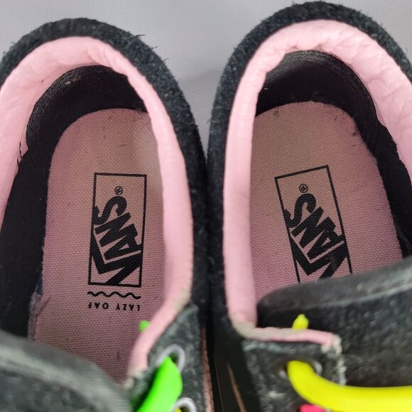 Vans Lazy Oaf Old Skool Platform Black Suede Heart Cutouts Bad For You Size 5 - Picture 15 of 16